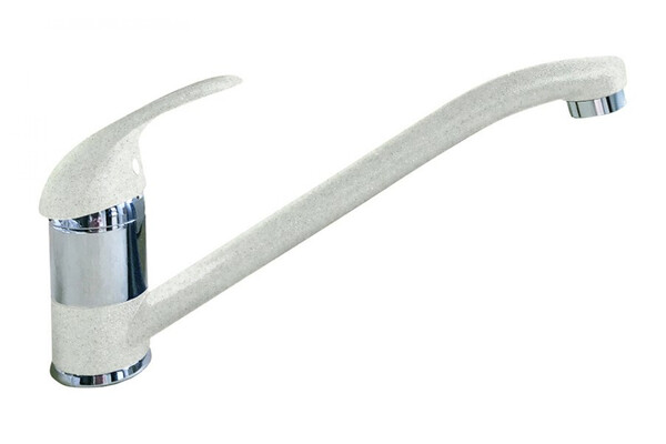 Смеситель Кухня QUARZ GRANFEST  Z3321 d=35 (белый) РАСПРОДАЖА