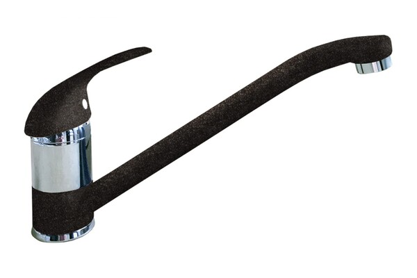 Смеситель Кухня QUARZ GRANFEST  Z3321 d=35 (черный) РАСПРОДАЖА