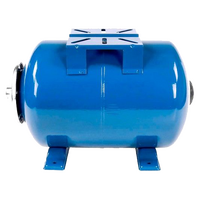 Гидроаккумулятор SANTREK AQUA 80л горизонт. с площадкой, G1", ПЛАСТ. ФЛАНЕЦ, синий ГА-80Г ПЛ (П)