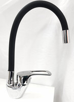 Смеситель Кухня Lemen шар d40 боковой (LB 91477 Е9) на гайке черный гусак