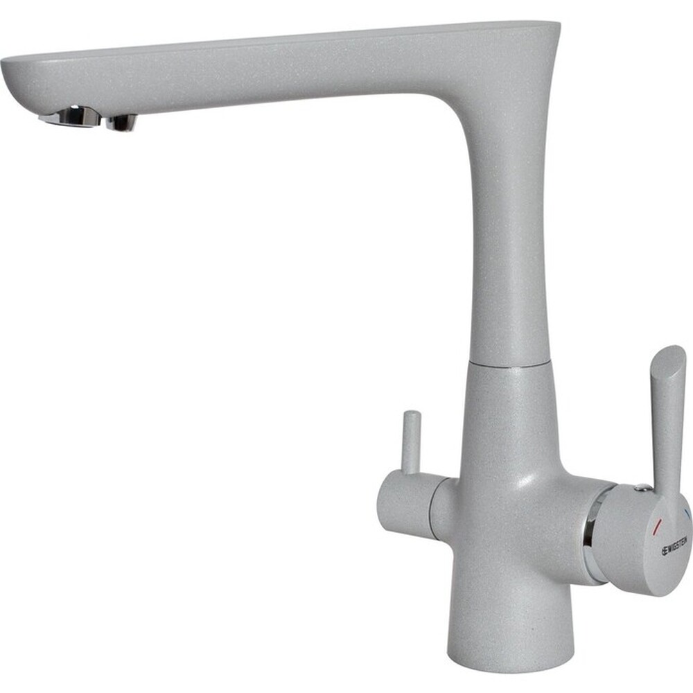 Смеситель Кухня EWIGSTEIN Г-обр. с краном пит.воды (серый-металлик) (32235156)