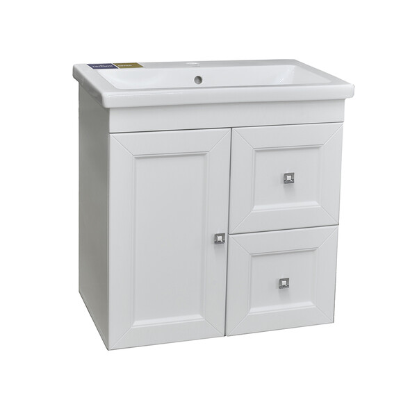 Подстолье SANTREK HOME "Гранд-70" (Белый ясень софт) 1 дверь 2 ящика под умывальник "Сомо-70" 700х780х430