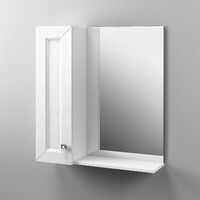 Зеркало-шкаф SANTREK HOME "Гранд-60" (Белый ясень софт) 600х670х170