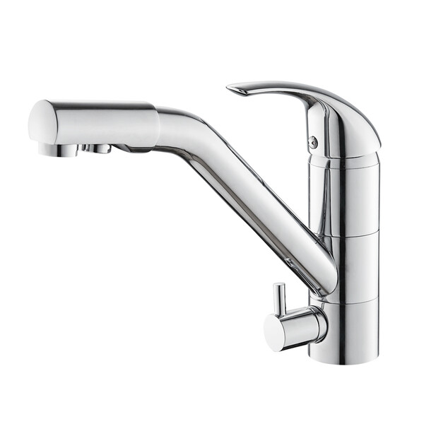 Смеситель кухня Raiber RF6801, с фильтром, шар. d35мм, подводка 60см