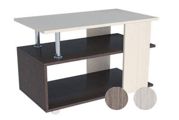 Стол журнальный №6 каркас ЯсеньШимо темн/фасад ЯсеньШимо светл. 0,8х0,53х0,458м (2 места) Ж667