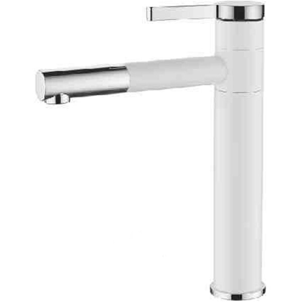 1152-2 Смеситель Тюльпан LEDEME d-35 Белый (на гайке) ВЫСОКИЙ 