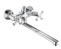 Смеситель Ванна Lemen 1/2 м/к Крест перекл. душа в корпусе, прямой излив(LD 29292F)