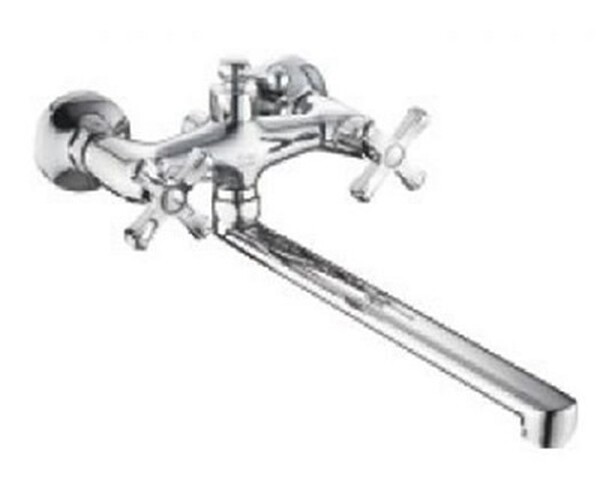 Смеситель Ванна Lemen 1/2 м/к Крест перекл. душа в корпусе, прямой излив(LD 29292F)