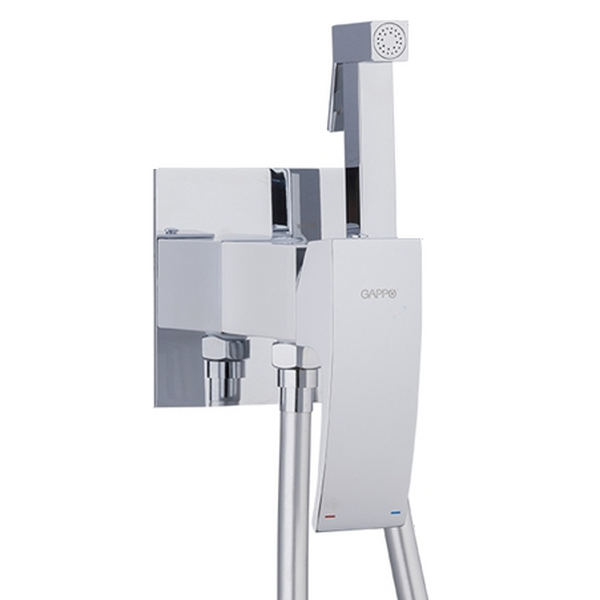 G7207-8 Cмеситель встраиваемый гигиенический душ GAPPO (бел/хром)