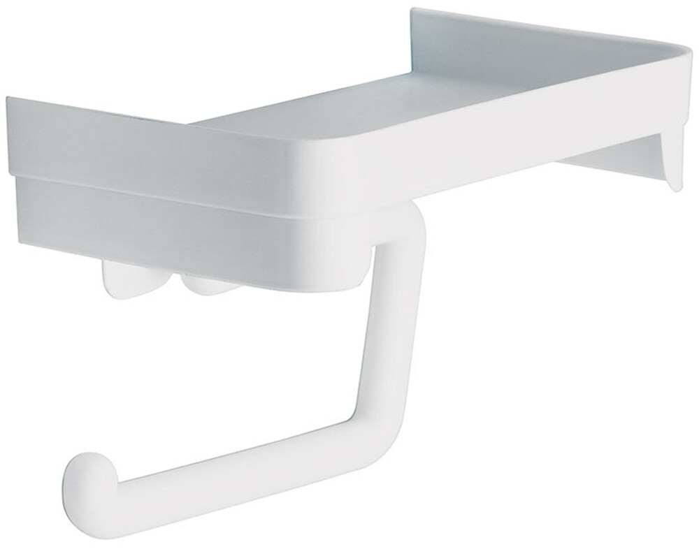 Держатель для туалетной бумаги С ПОЛОЧКОЙ 185х110х140 ("М-пластика") (М 2224)