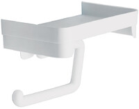 Держатель для туалетной бумаги С ПОЛОЧКОЙ 185х110х140 ("М-пластика") (М 2224)