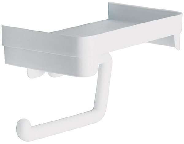 Держатель для туалетной бумаги С ПОЛОЧКОЙ 185х110х140 ("М-пластика") (М 2224)