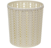 Подставка круглая ВЯЗАНИЕ Белый Ротанг 97х97х110мм ("М-пластика") (М 2384)