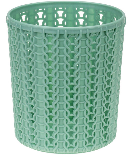 Подставка круглая ВЯЗАНИЕ Фисташковый 97х97х110мм ("М-пластика") (М 2384)