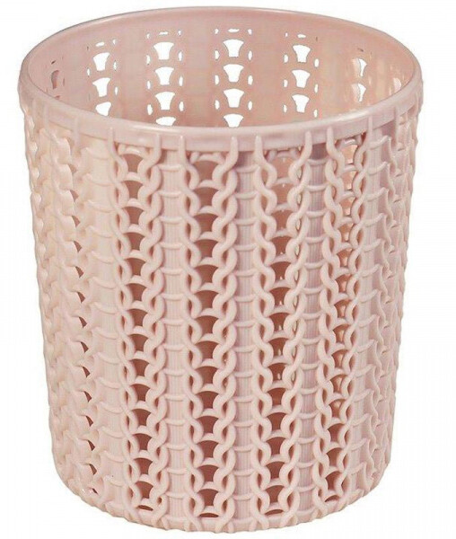 Подставка круглая ВЯЗАНИЕ Чайная роза 97х97х110мм ("М-пластика") (М 2384)