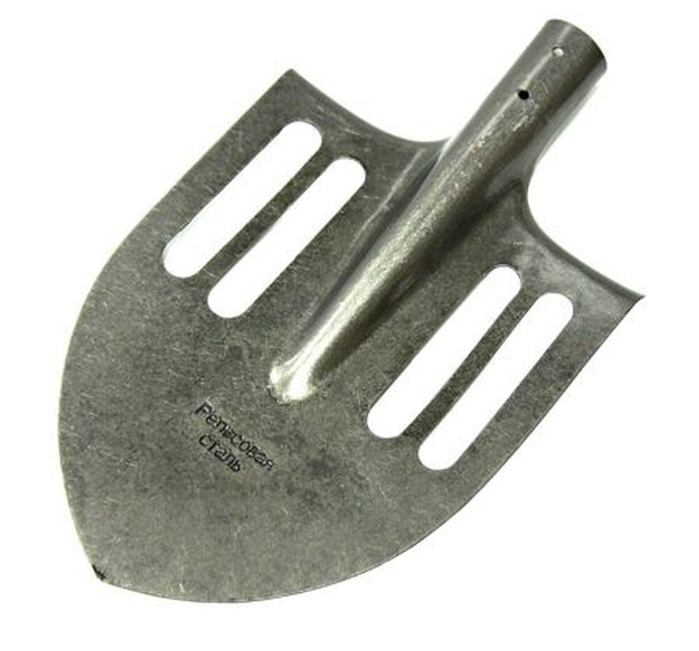 Лопата штыковая облегченная РЕЛЬС. СТАЛЬ с пазами б/ч 