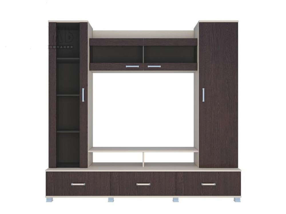 СОЛО-8 Стенка (1954*1840*449, венге/дуб молочн., 5 мест ) АИ32