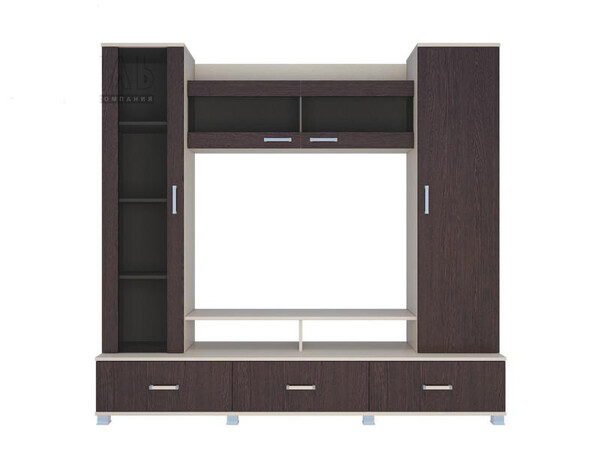 СОЛО-8 Стенка (1954*1840*449, венге/дуб молочн., 5 мест ) АИ32