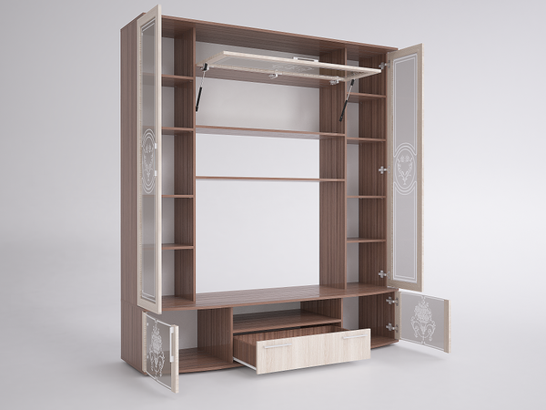 ЛОТТА 1 центральная секция EVO Шимо Св /Шимо Тёмн (1900*2132*565/1140*768, 8 мест)