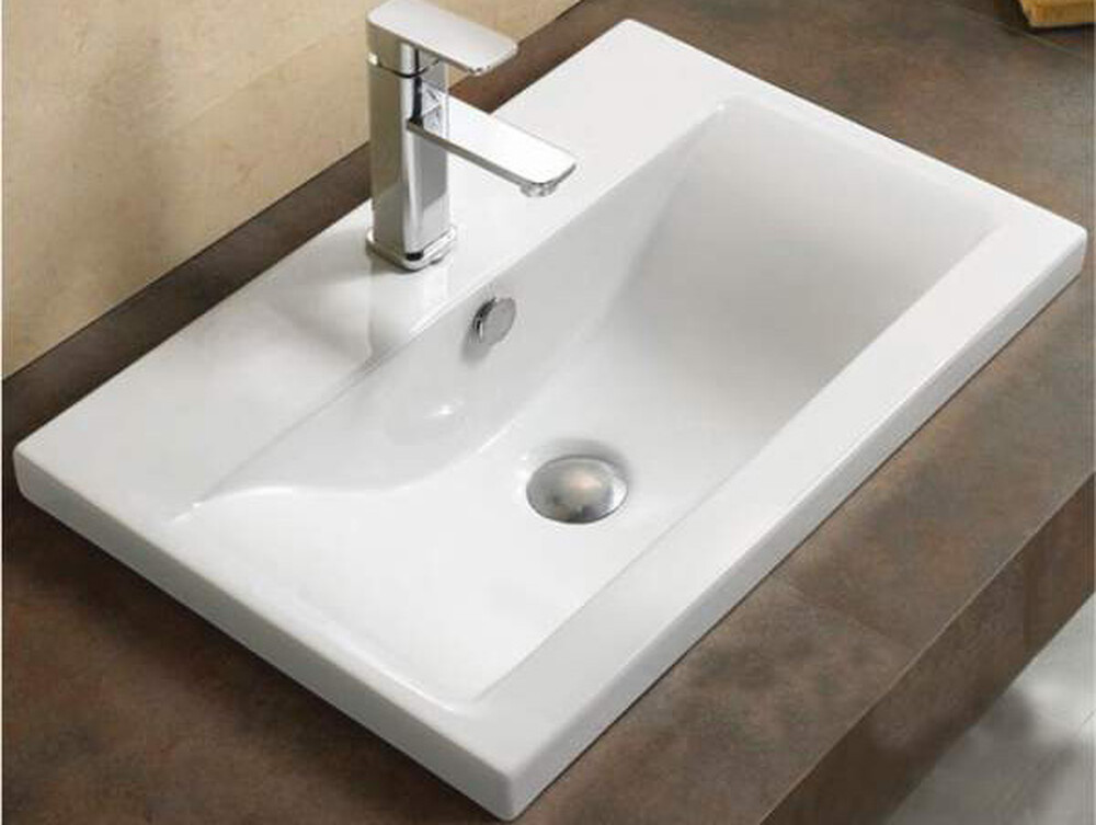 800-9393 (50) Умывальник-столешница для ванной врезная 510х395х185 MELANA