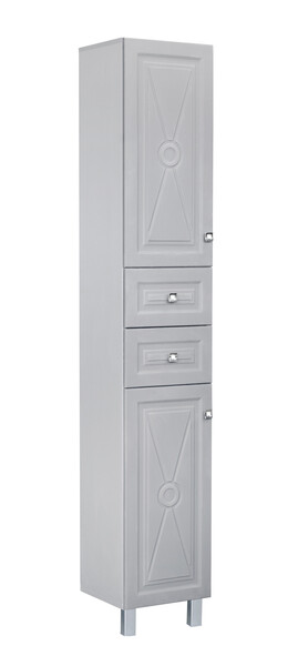 Пенал SANTREK HOME "Клео-35" (Грей софт серый) 2 двери 2 ящика Левый 350*1900*325