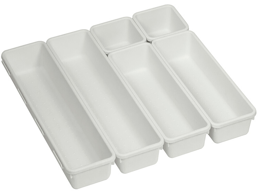 Лотки набор№1 (8х8-2шт, 8х23-2шт, 8х31см-2шт.) Белый ("М-пластика") (М 1617)