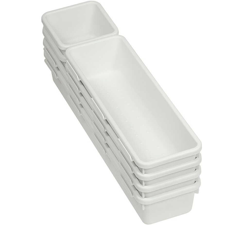 Лотки набор№1 (8х8-2шт, 8х23-2шт, 8х31см-2шт.) Белый ("М-пластика") (М 1617)