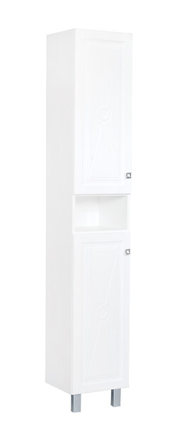 Пенал SANTREK HOME "Клео-35" (Белый софт) 2 двери С НИШЕЙ Левый 350*1900*325*