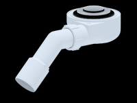 E451CL Сифон для душевого поддона АНИ Пласт 1 1/2*50 h=53mm, хром, клик-клак