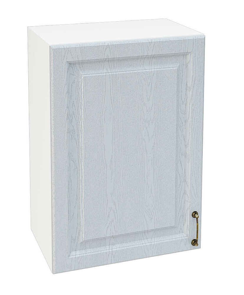 Шкаф верхний 500 Ницца дуб серый фасад МДФ 2 кор.(В500 бел Ф30 дуб сер)