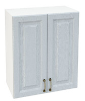 Шкаф верхний 600 Ницца дуб серый фасад МДФ 2 кор.(В600 бел Ф40 дуб сер.)