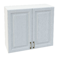 Шкаф верхний 800 Ницца дуб серый фасад МДФ 2 кор.(В800 бел. Ф50 дуб сер.)