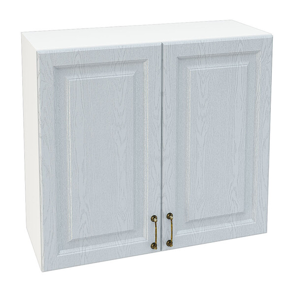 Шкаф верхний 800 Ницца дуб серый фасад МДФ 2 кор.(В800 бел. Ф50 дуб сер.)