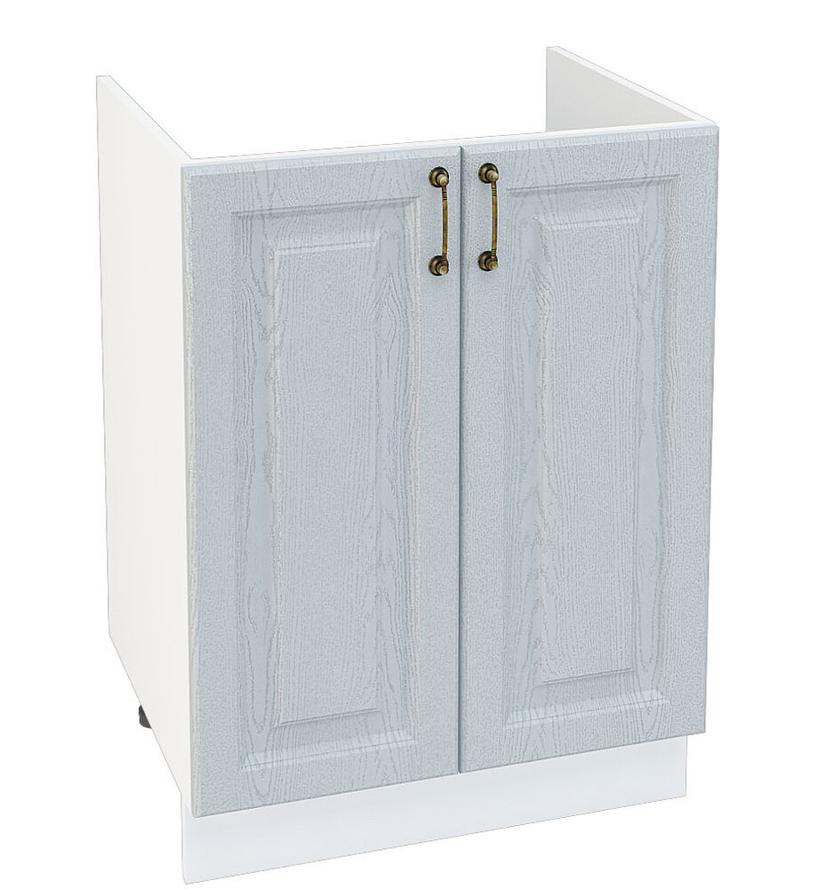 Шкаф нижний мойка (тумба) 600 Ницца дуб серый фасад МДФ 2 кор.(М/Н600 Ф40дуб сер)