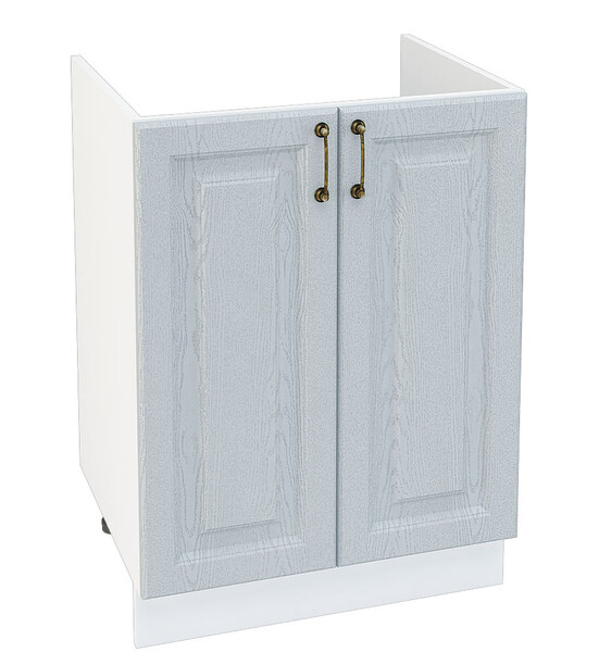 Шкаф нижний мойка (тумба) 600 Ницца дуб серый фасад МДФ 2 кор.(М/Н600 Ф40дуб сер)