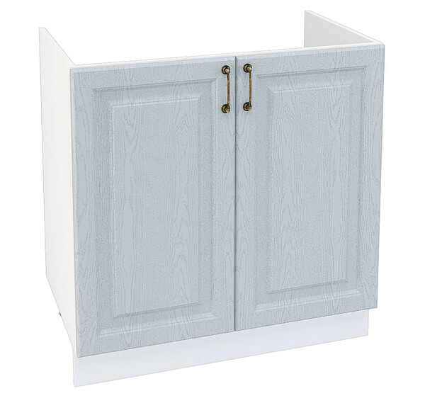 Шкаф нижний мойка (тумба) 800 Ницца дуб серый фасад МДФ 2 кор.(Н/М800 Ф50дуб сер)