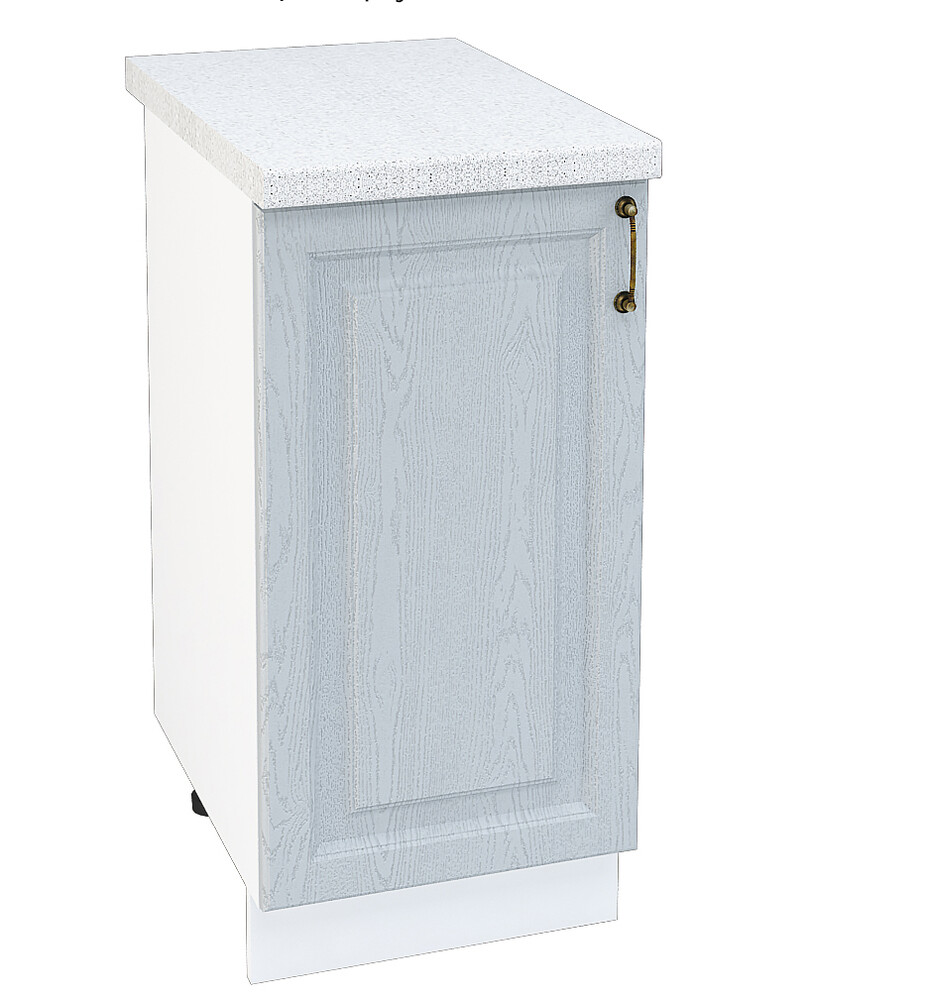 Шкаф нижний (рабочий стол) 400 Ницца дуб серый фасад МДФ (ст ант) 3 кор.(Н400 Ф20 СТ400)