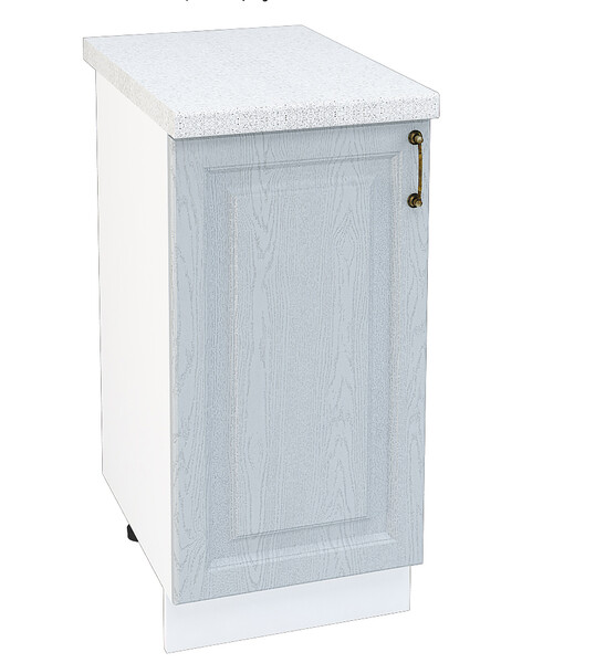 Шкаф нижний (рабочий стол) 400 Ницца дуб серый фасад МДФ (ст ант) 3 кор.(Н400 Ф20 СТ400)