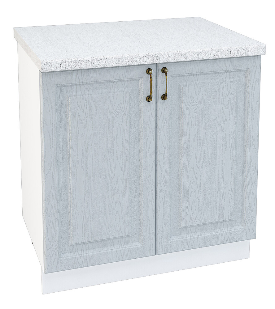 Шкаф нижний (рабочий стол) 800 Ницца дуб серый фасад МДФ (стол. антарес) 3 кор.(Н800 Ф50 СТ800)