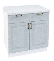 Шкаф нижний (рабочий стол) 800 (1 ящик) Ницца дуб серый фасад МДФ (ст ант) 3 кор.(Н801М Ф51М СТ800)