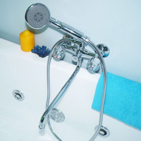 Смеситель Ванна Иркутск 1/2 м/к пл. мах. Стекло (ВЛК-108)