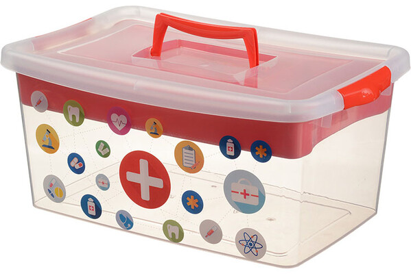 Контейнер Аптечка 9л цвет. микс. (М-пластика) (М 2908)