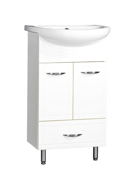 Подстолье SANTREK HOME "Мальта-60" (Белый) 2 двери 1 ящик под умывальник "Эллада-60" 550х800х265