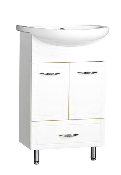 Подстолье SANTREK HOME "Мальта-60" (Белый) 2 двери, 1 ящик под умывальник "Эллада-60" 550х800х265