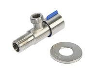 Кран угловой 1/2-1/2 LEDEME (L70507C) синий