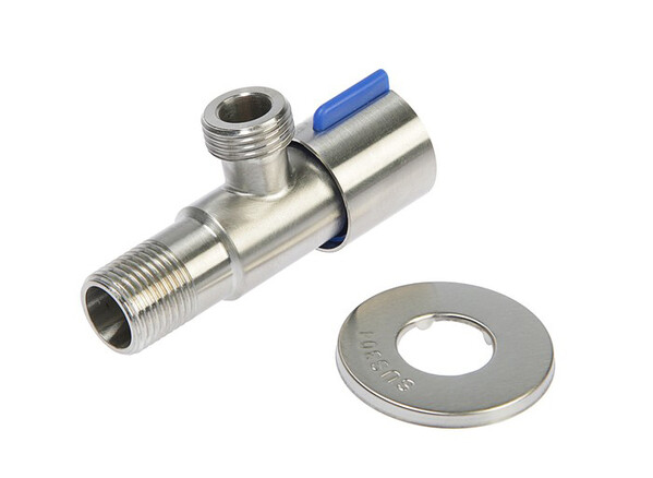 Кран угловой 1/2-1/2 LEDEME (L70507C) синий