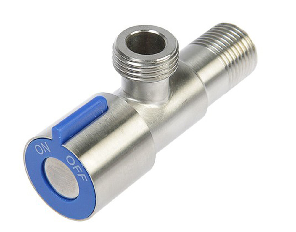 Кран угловой 1/2-1/2 LEDEME (L70507C) синий