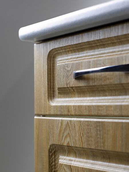 Рабочий стол 40 Ель (1 дверь + 1 ящик) фасад МДФ столешница цвет (САХАРА) SANTREK HOME