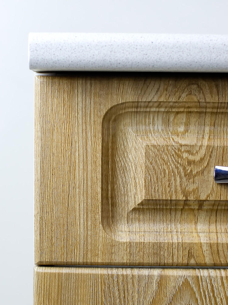 Рабочий стол 40 Ель (1 дверь + 1 ящик) фасад МДФ столешница цвет (САХАРА) SANTREK HOME