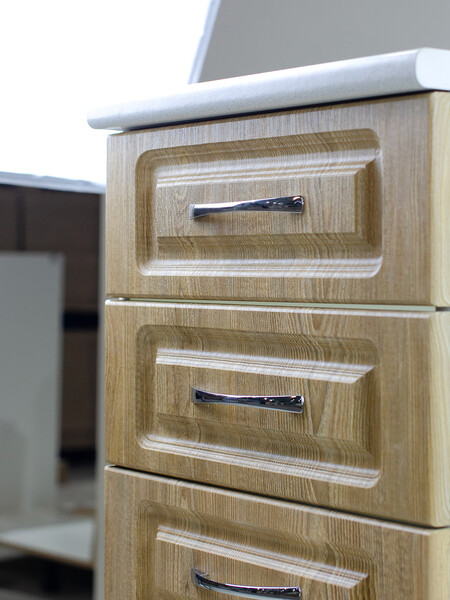 Рабочий стол 40 Ель (4 ящика) фасад МДФ столешница цвет (САХАРА) SANTREK HOME